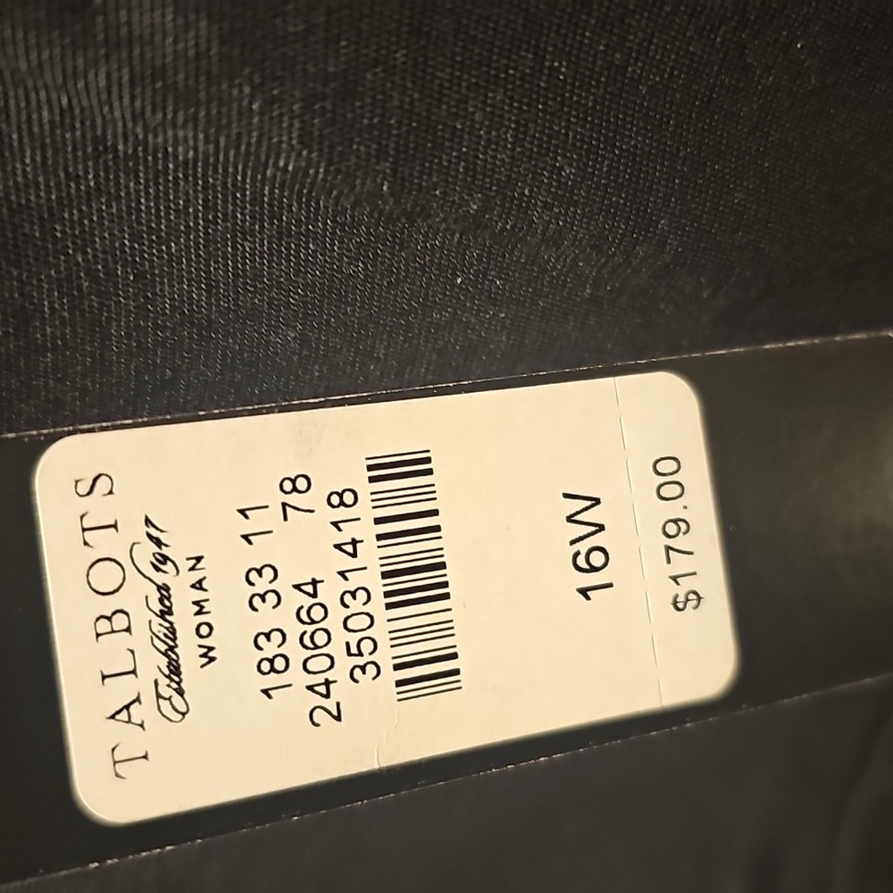 NEW WOMANS TALBOTS DRESS ....BLACK...SIZE 16W....$179 - Picture 2 of 6